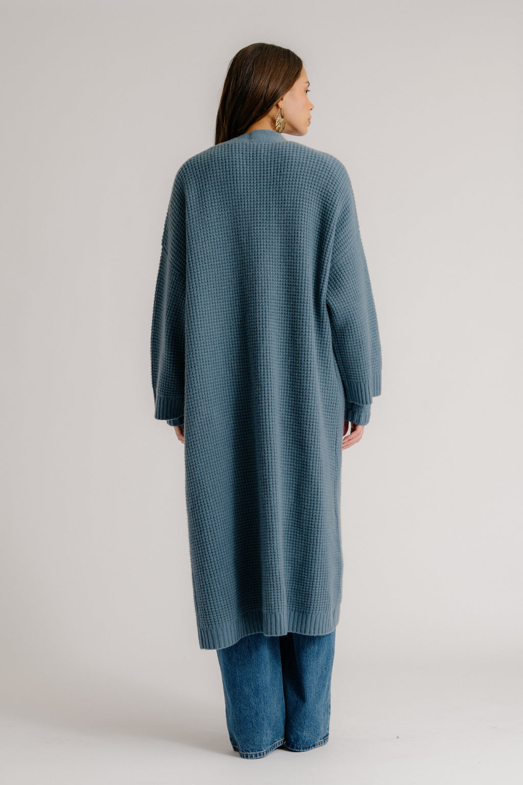 CEDAR SLOUCHY CASHMERE DUSTER | SMOKY BLUE