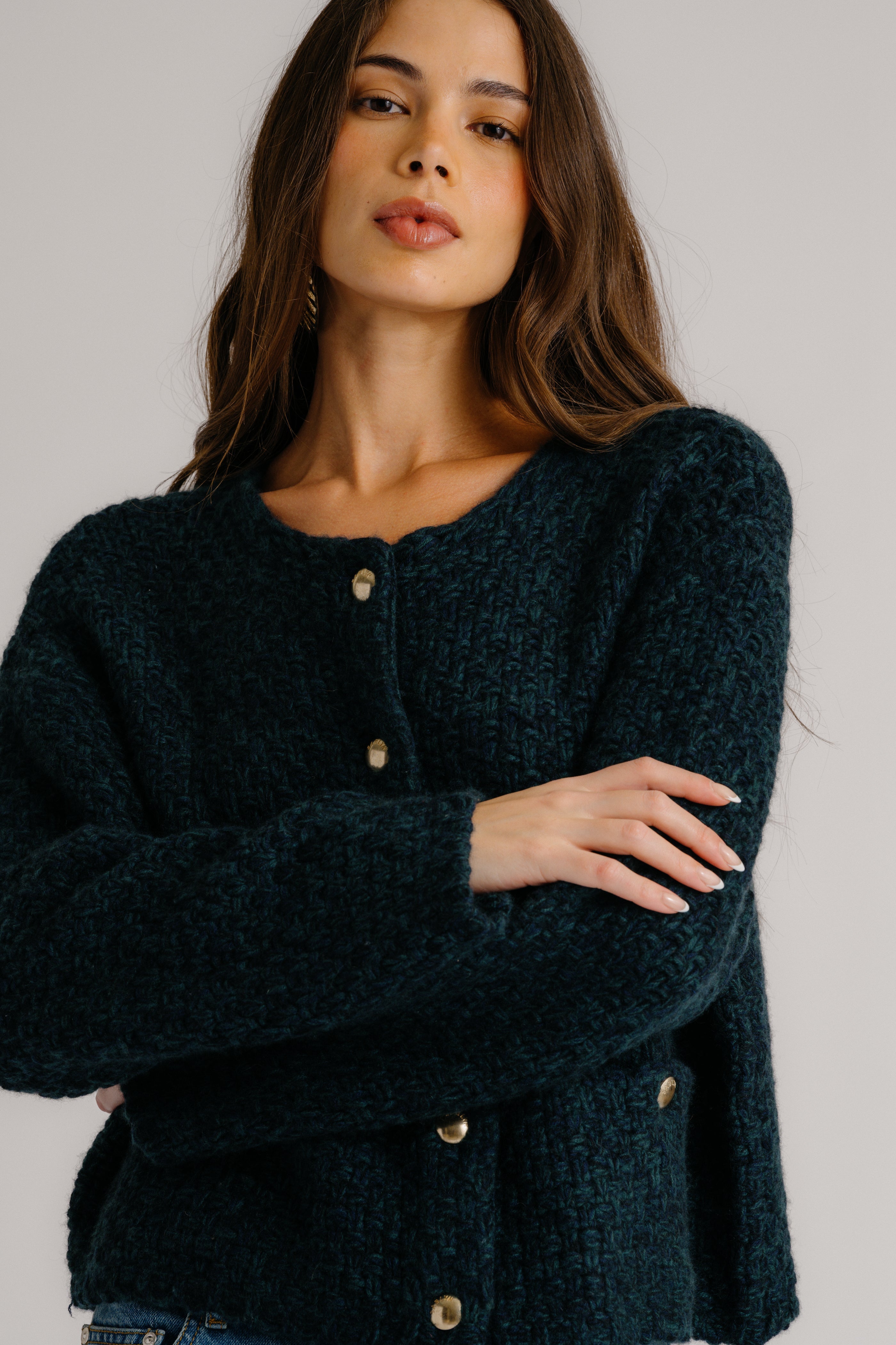 CHARLENE CROPPED WELT POCKET CASHMERE JACKET | SACRAMENTO MULTI
