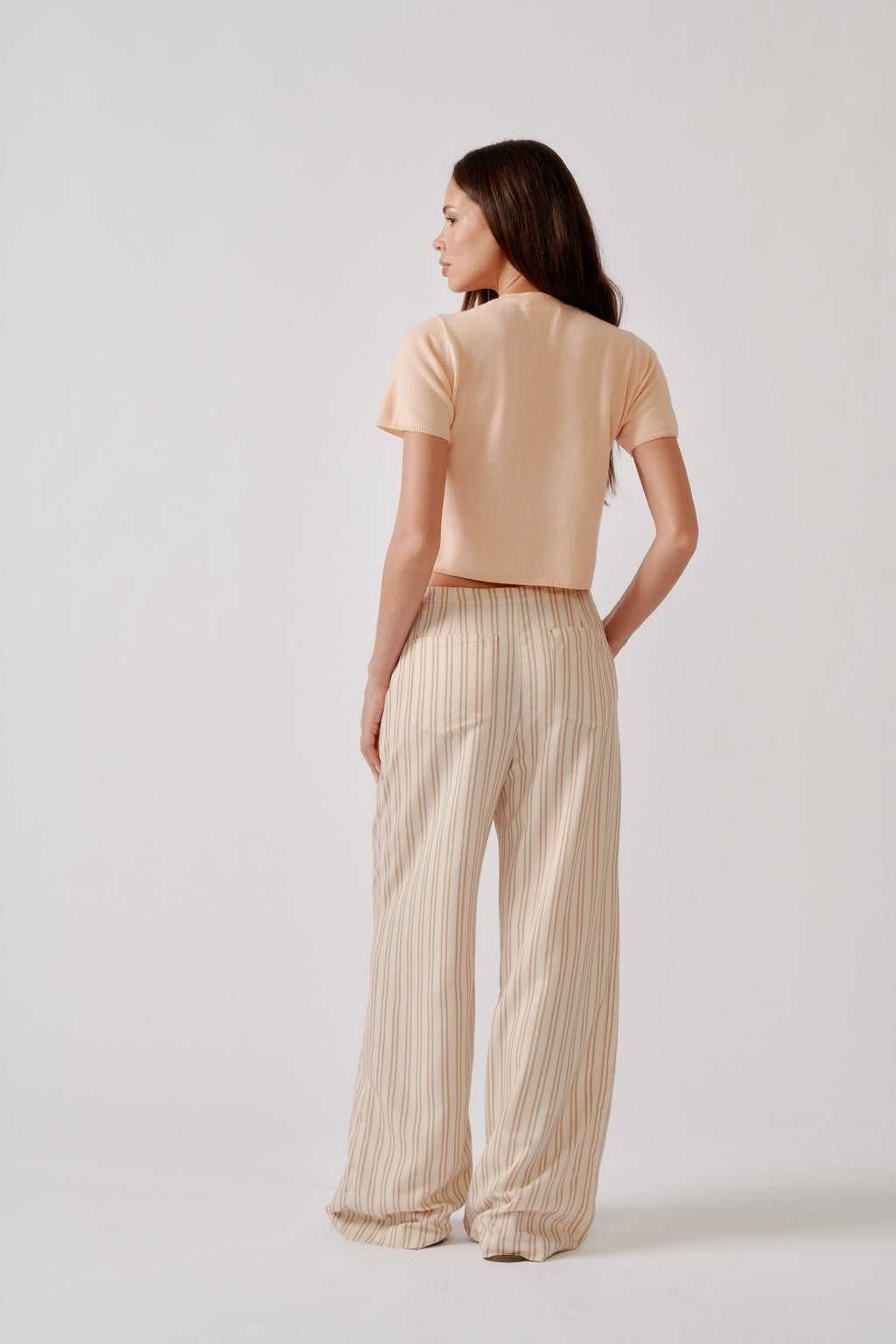CHARLESTON RELAXED CREWNECK CASHMERE TEE | SHERBET