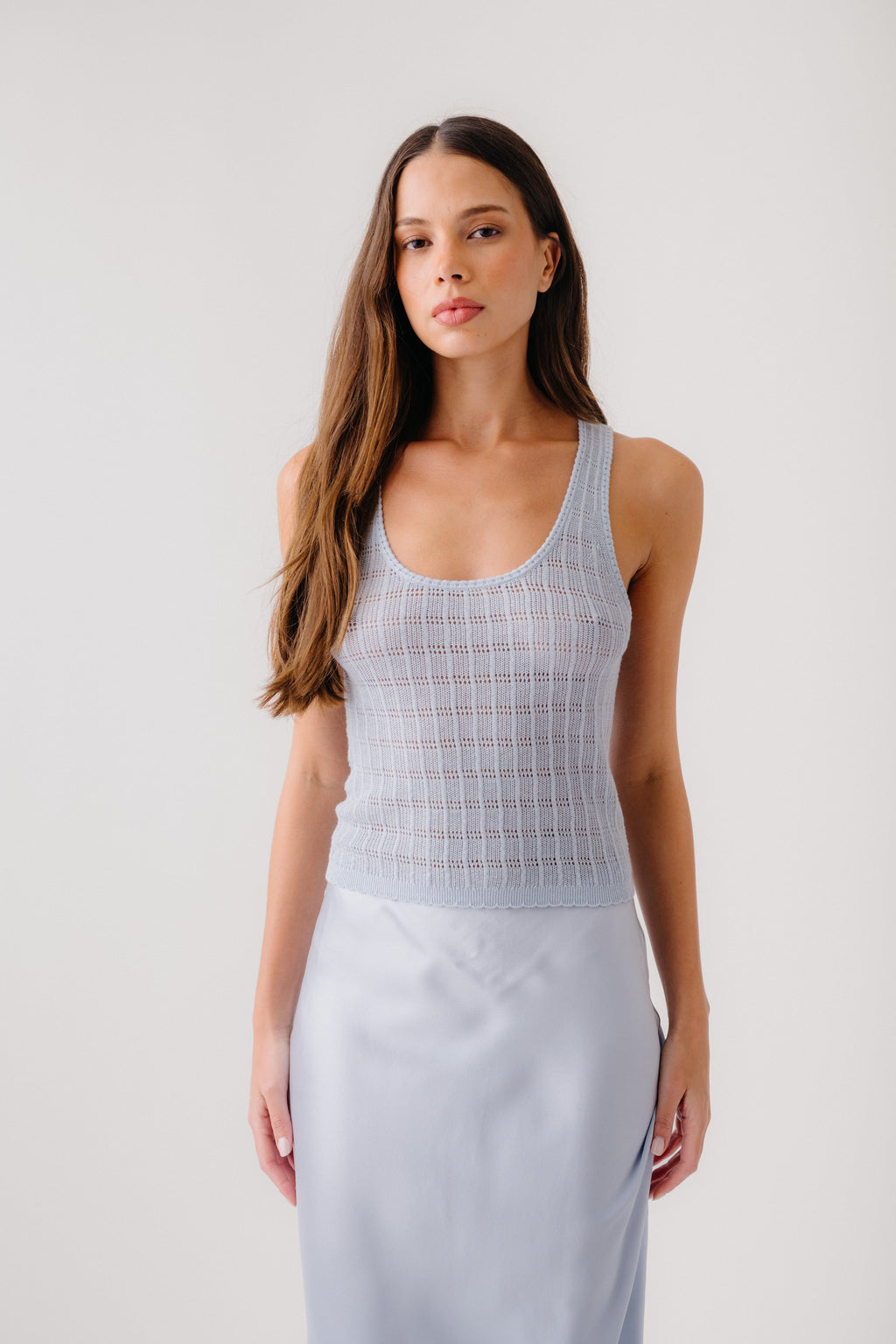 CORDELIA SCOOPED NECK TANK | WHISPER