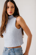 ATTICUS ROLL NECK CROPPED TANK | WHISPER