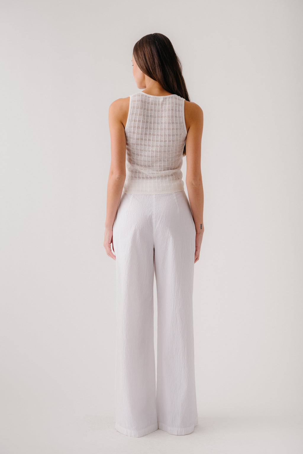 CORDELIA SCOOPED NECK TANK | GARDENIA