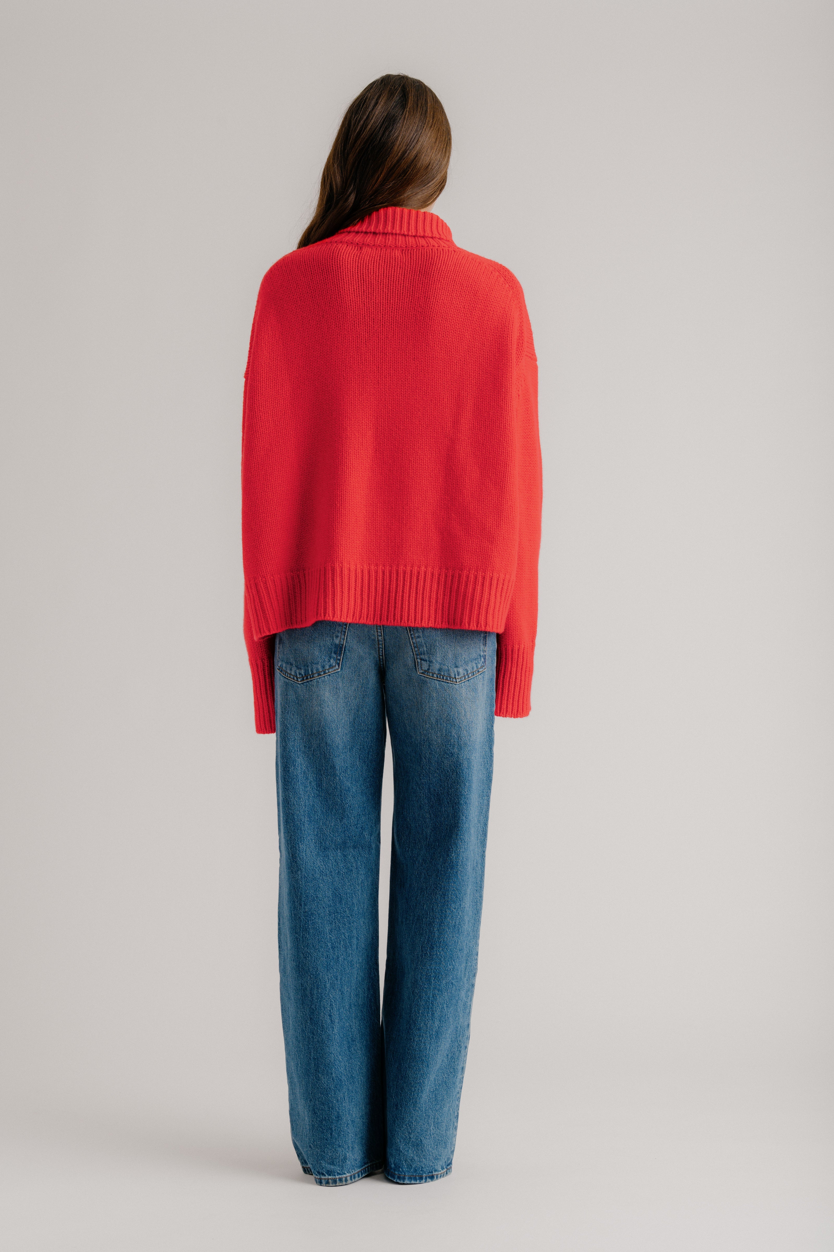 SCARLETT CASHMERE TURTLENECK | SCARLET